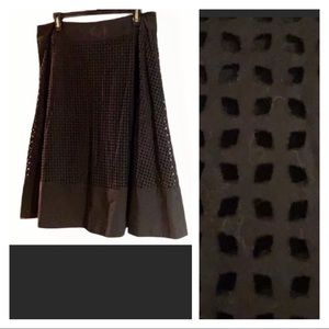 💥2/$15💥 Vintage Black Skirt…Top layer has cutouts!